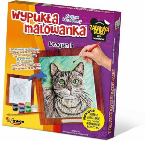 Wypukła malowanka. Kot Dragon Li