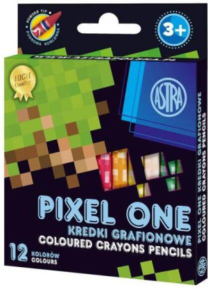 Kredki grafionowe Pixel One 12 kolorów ASTRA