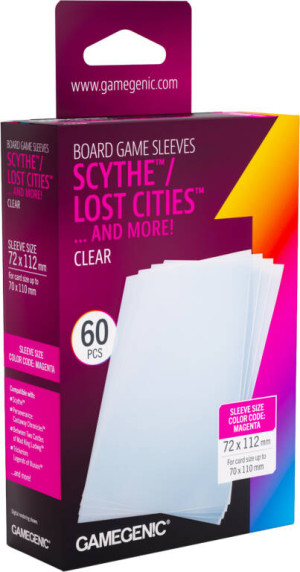 Gamegenic: Board Game Sleeves - Scythe (72x112 mm) - Clear Matte - 60 sztuk