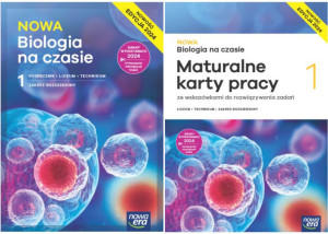 Pakiet: NOWA Biologia na czasie 1. Nowa edycja. Podręcznik / Maturalne karty pracy ze wskazaniami do rozwiązania zadań. Liceum i technikum. Zakres rozszerzony