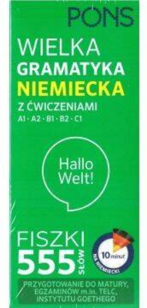 Fiszki 555. Wielka gramatyka niemiecka z ćwiczeniami A1/C1