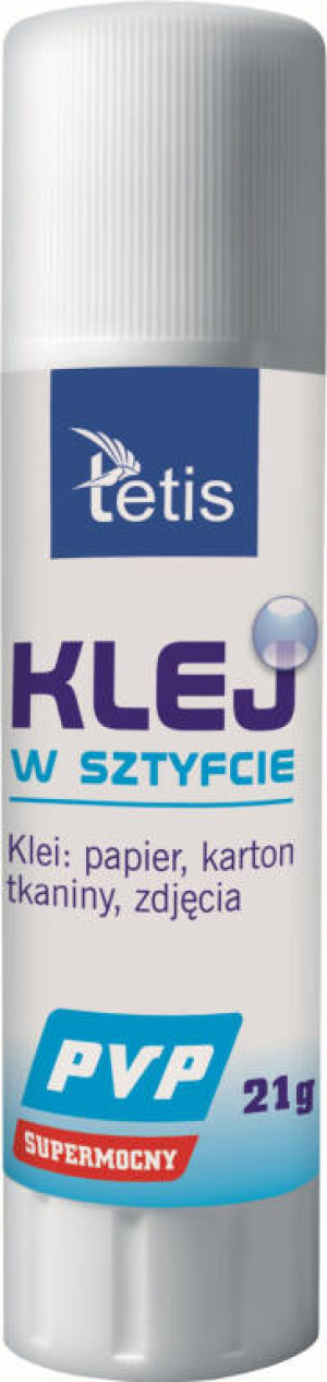 Klej w sztyfcie PVP (bezbarwny) 21 g. 12 sztuk