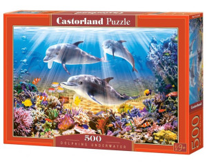 Puzzle 500. Delfiny pod wodą
