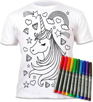 Koszulka do wielokrotnego kolorowania Unicorn 5-6
