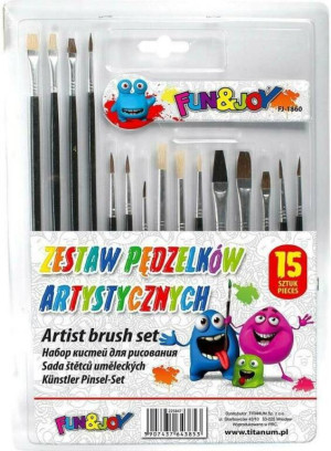 Pędzel Fun&Joy. Zestaw 15 szt