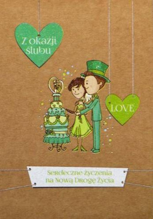 Kartka okolicznościowa eko: Ślub