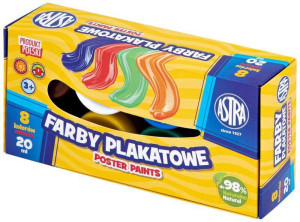 Farby plakatowe 8 kolorów 20ml