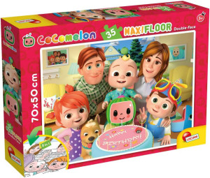 Cocomelon dwustronne puzzle podłogowe 35 el.