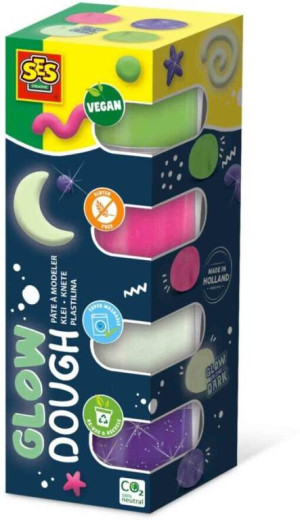 Świecąca ciastolina 4x90g