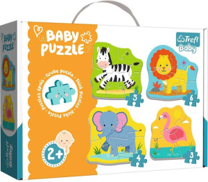 Trefl. Puzzle Baby 4w1. Zwierzątka na safari