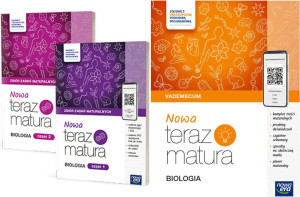Pakiet: Biologia. NOWA Teraz Matura 2025/2026. Zbiór zadań maturalnych. Część 1 i 2/ Vademecum