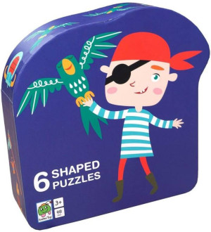 Puzzle dla dzieci w ozdobnym pudełku Pirat