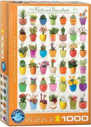 Puzzle 1000. Kaktusy i sukulenty