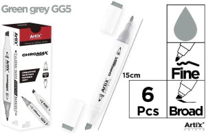 Marker Chromax z 2 końcówk. green grey GG5 (6szt)