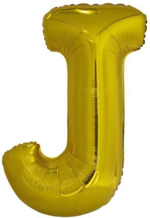 Balon foliowy litera J złota 58x86cm
