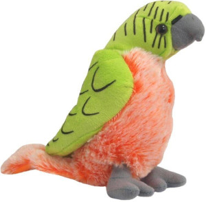Papuga zielono-pomarańczowa 17cm