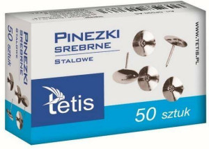 Pinezki srebrne