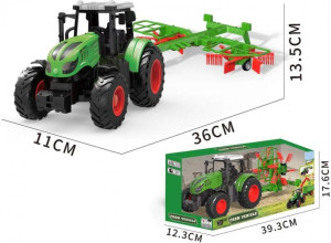 Traktor z przyczepą 36x11x13,5cm open box