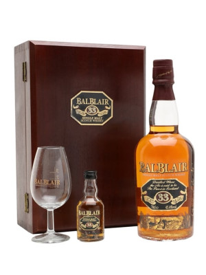 Balblair 33 Year Old Gift Set / Glass & Miniature Highland Whisky