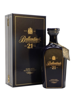 Ballantine's 21 Year Old / Blue Ceramic Decanter Blended Scotch Whisky