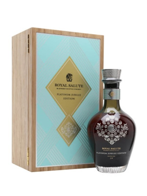 Royal Salute Platinum Jubilee / Queen Mary Brooch (Teal) Blended Whisky