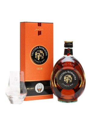 Vecchia Romagna Etichetta Nera Brandy / Glass Set