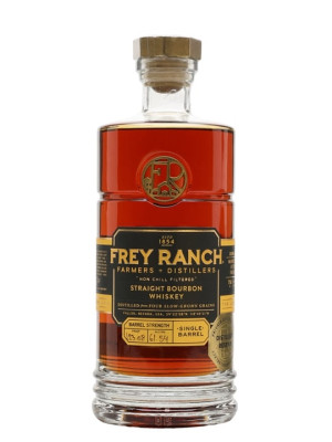 Frey Ranch Single Barrel Straight Bourbon Whiskey, 75cl / 61.5%, Brown Sugar & Butterscotch Notes, Spiced Mint & Caramel Depth