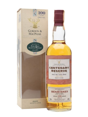 Benrinnes 1978 / Bot.1995 / Centenary Reserve / Gordon & MacPhail Speyside Whisky