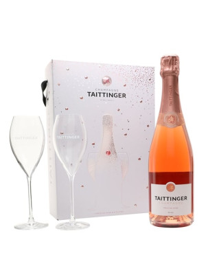Taittinger Brut Prestige Rose Champagne / Glass Set