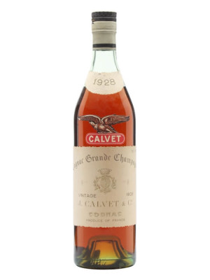Calvet 1928 Cognac / Grande Champagne / Bot.1960s