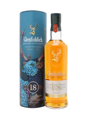 Glenfiddich 18 Year Old - Speyside Single Malt Scotch Whisky, 70cl / 40%, Fig & Praline Notes, Oloroso-Cask Richness