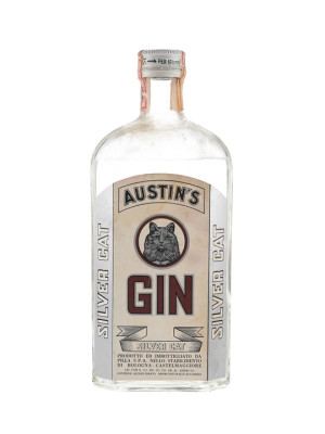 Austin's Silver Cat Gin / Bot.1970s