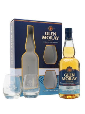 Glen Moray Peated / Glass Set Speyside Single Malt Scotch Whisky