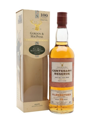 Glenrothes 1978 / Bot.1995 / Centenary Reserve / Gordon & MacPhail Speyside Whisky