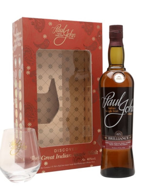 Paul John Brilliance / Glass Pack Single Malt Indian Whisky