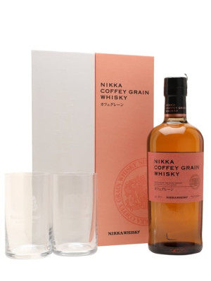 Nikka Coffey Grain Whisky & 2 Glass Gift Set Japanese Whisky