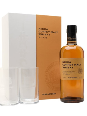 Nikka Coffey Malt Whisky & 2 Glass Gift Set World Blended Whisky