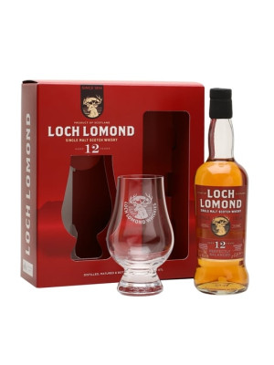 Loch Lomond 12 Year Old / Small Bottle / Glass Set Highland Whisky