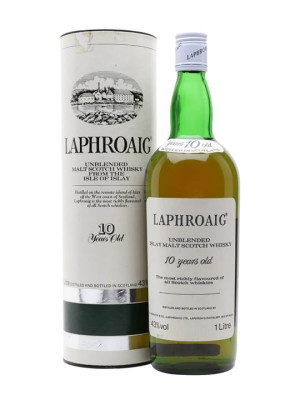 Laphroaig 10 Year Old / Bot.1980s / Litre Islay Whisky