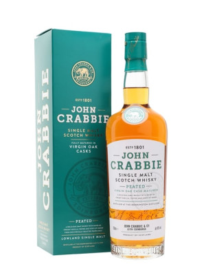John Crabbie Virgin Oak Peated Single Malt Scotch Whisky Lowland Whisky