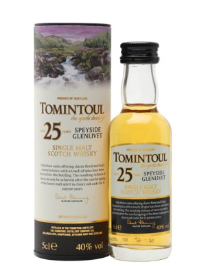 Tomintoul 25 Year Old Miniature Speyside Single Malt Scotch Whisky
