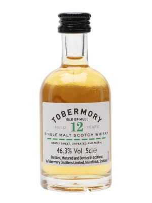 Tobermory 12 Year Old Miniature Island Single Malt Scotch Whisky