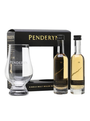 Penderyn Madeira Finish / 2 Miniatures and Glass Set Welsh Whisky