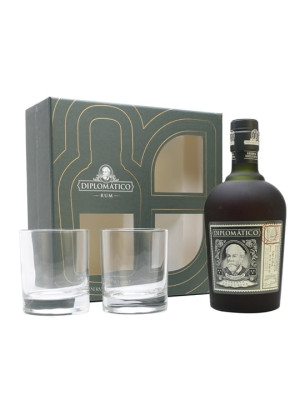 Diplomatico Reserva Exclusiva Rum 2 Glasses Gift Set