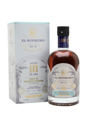 El Supremo 18 Year Old Single Traditional Column Still Rum