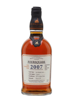 Foursquare 2007 Cask Strength Rum Single Traditional Blended Rum