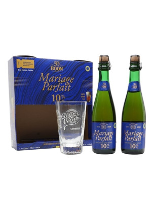 Boon Marriage Parfait 10 / 2 Bottle & Glass Golden Anniversary Edition Gift Set