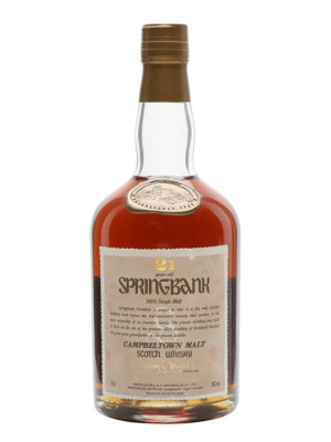 Springbank 21 Year Old / Dumpy Bottle / Bot.1990s Campbeltown Whisky
