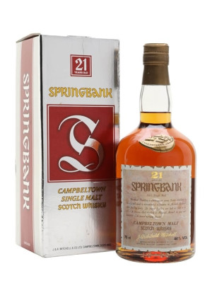 Springbank 21 Year Old / Dumpy Bottle / Bot.1990s Campbeltown Whisky