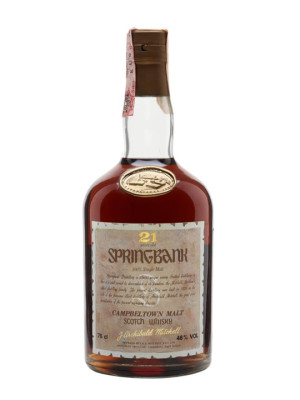 Springbank 21 Year Old / Dumpy Bottle / Bot.1980s Campbeltown Whisky